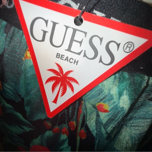Guess Floral Swim Coverup Set - Red and Green - Picture 4 of 5